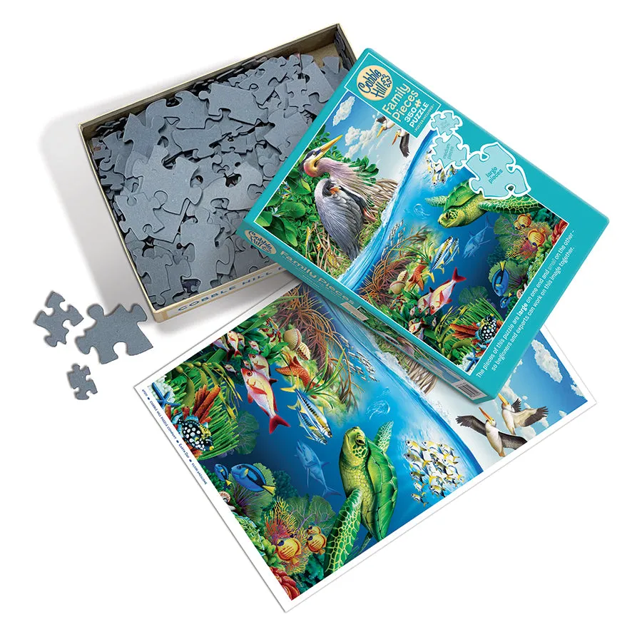 Cobble Hill Earth Day puzzle familie 350 piese natura