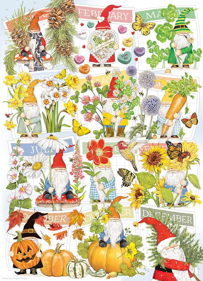 Cobble Hill A Happy Gnome Life puzzle 1000 piese gnomi