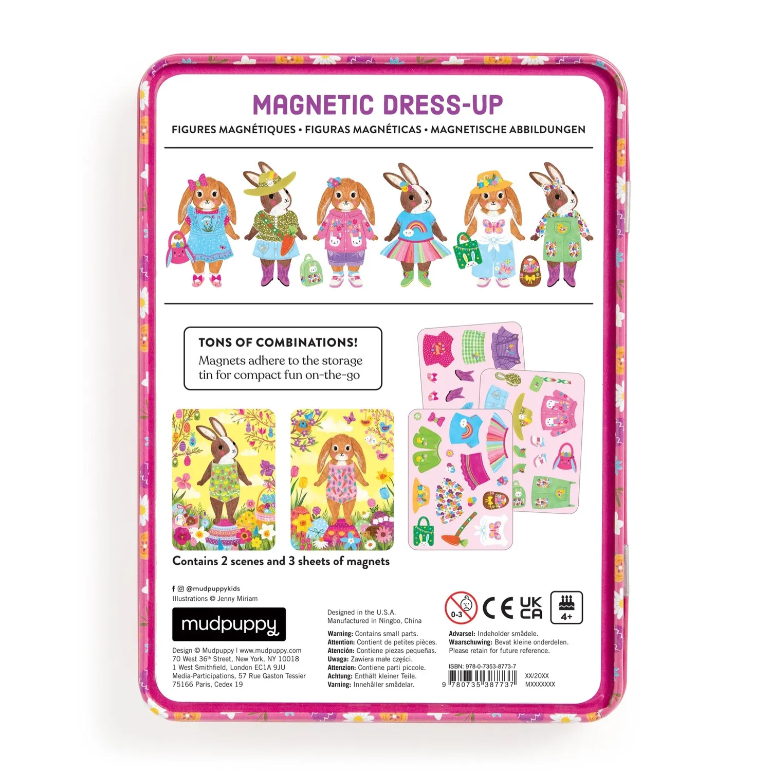 Mudpuppy Garden Bunnies Set magnetic 40 magneți 4+ ani
