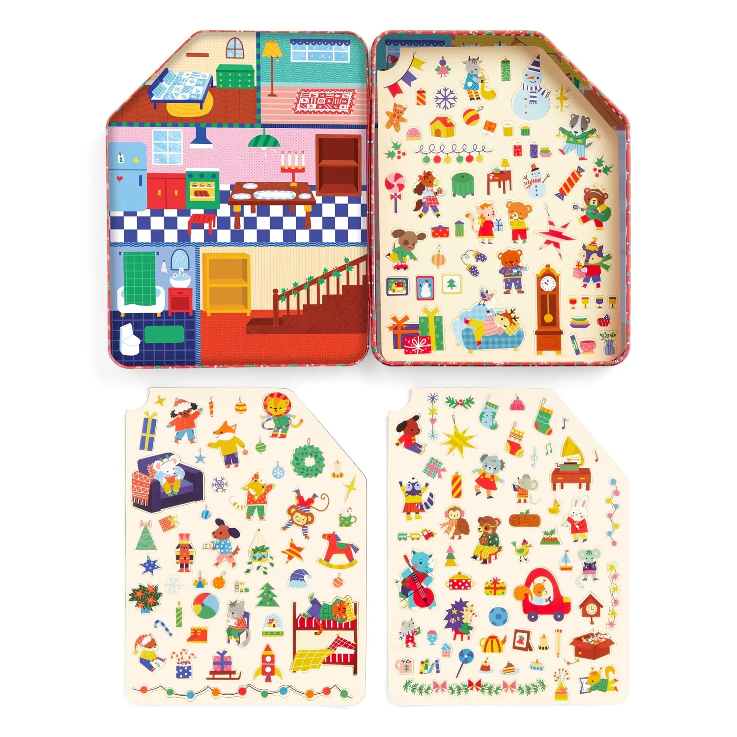 Mudpuppy Merry & Bright casuta magnetica 100 magneți