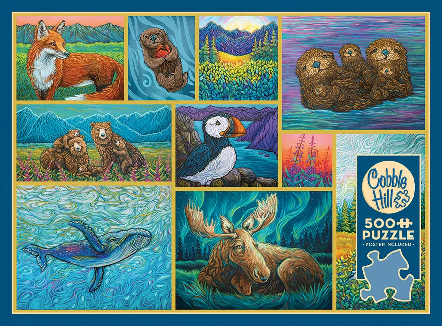 Cobble Hill Alaskan Animals puzzle 500 piese animale