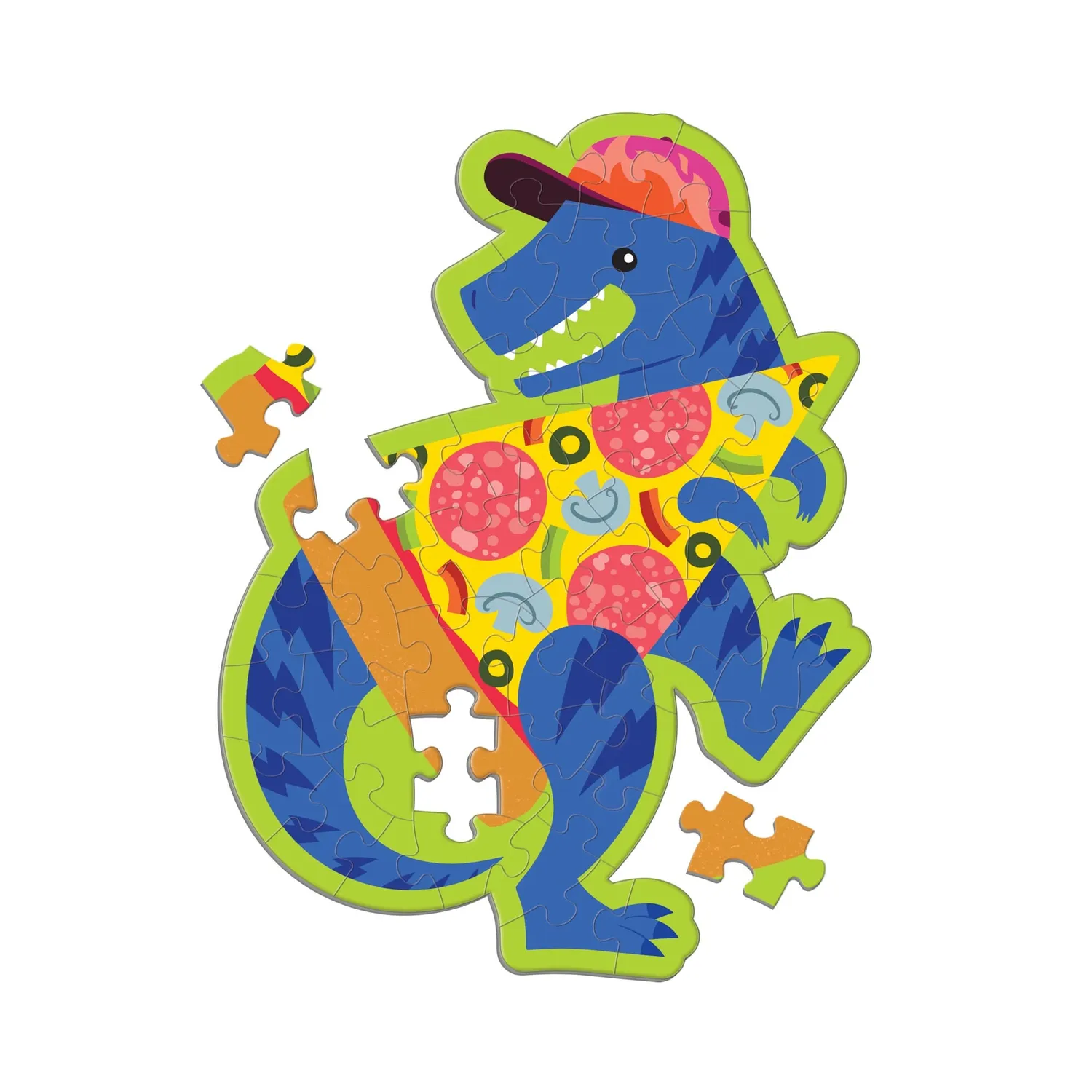 Pizzasaurus 48 piese mini puzzle parfumat pizza