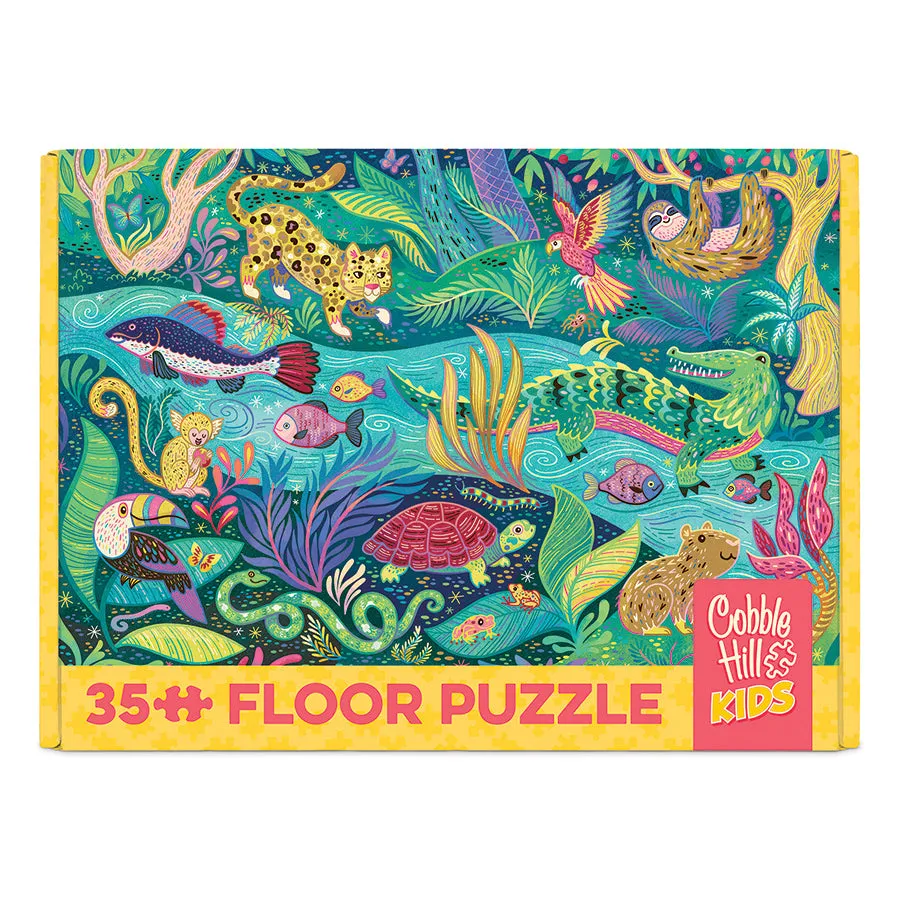Cobble Hill In the Rainforest puzzle podea 35 piese animale