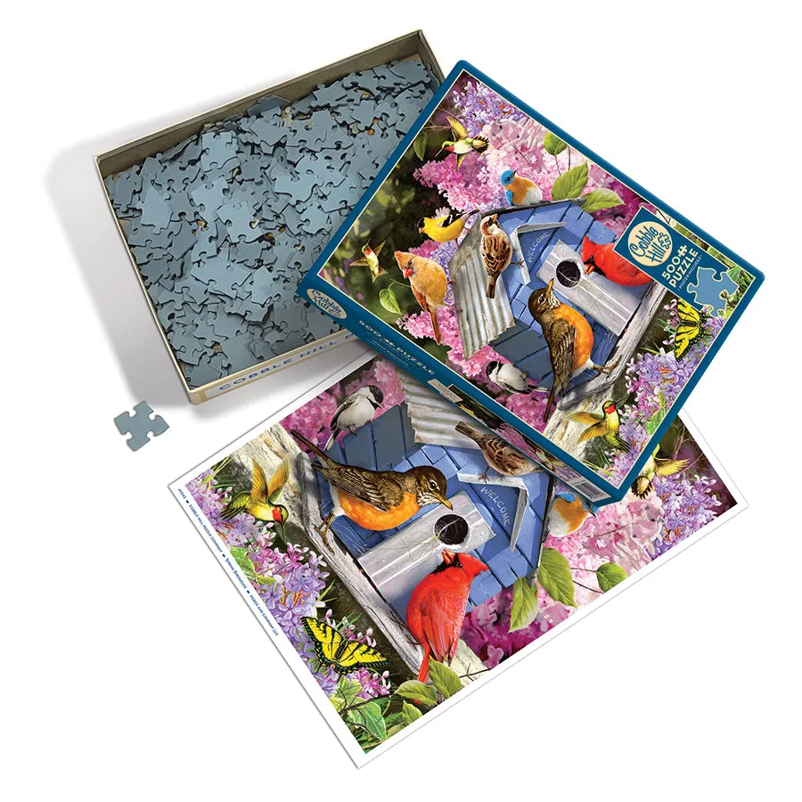 Cobble Hill Spring Birdhouse puzzle 500 piese pasari