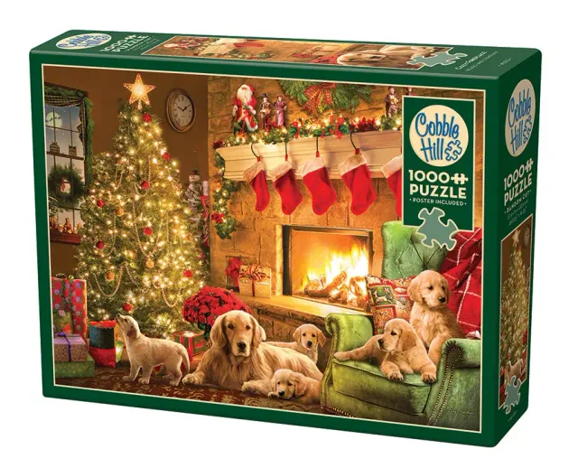 Cobble Hill Cozy Fireplace puzzle 1000 piese Craciun