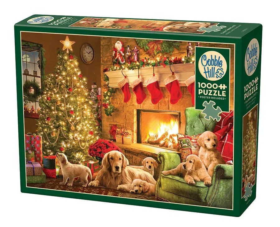 Cobble Hill Cozy Fireplace puzzle 1000 piese Craciun