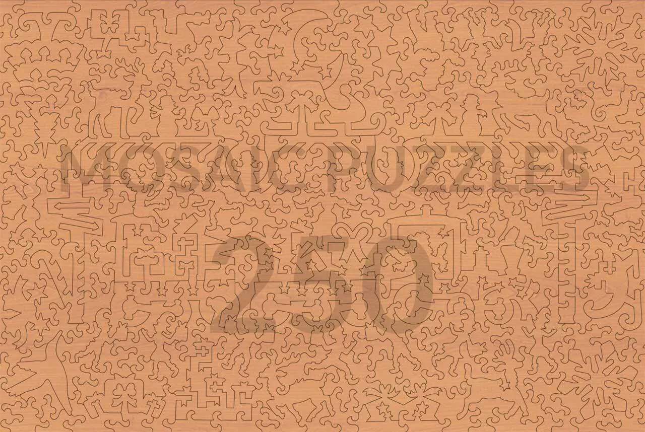 Mosaic Puzzles Christmas Cheer Tracks puzzle lemn 50 piese copii