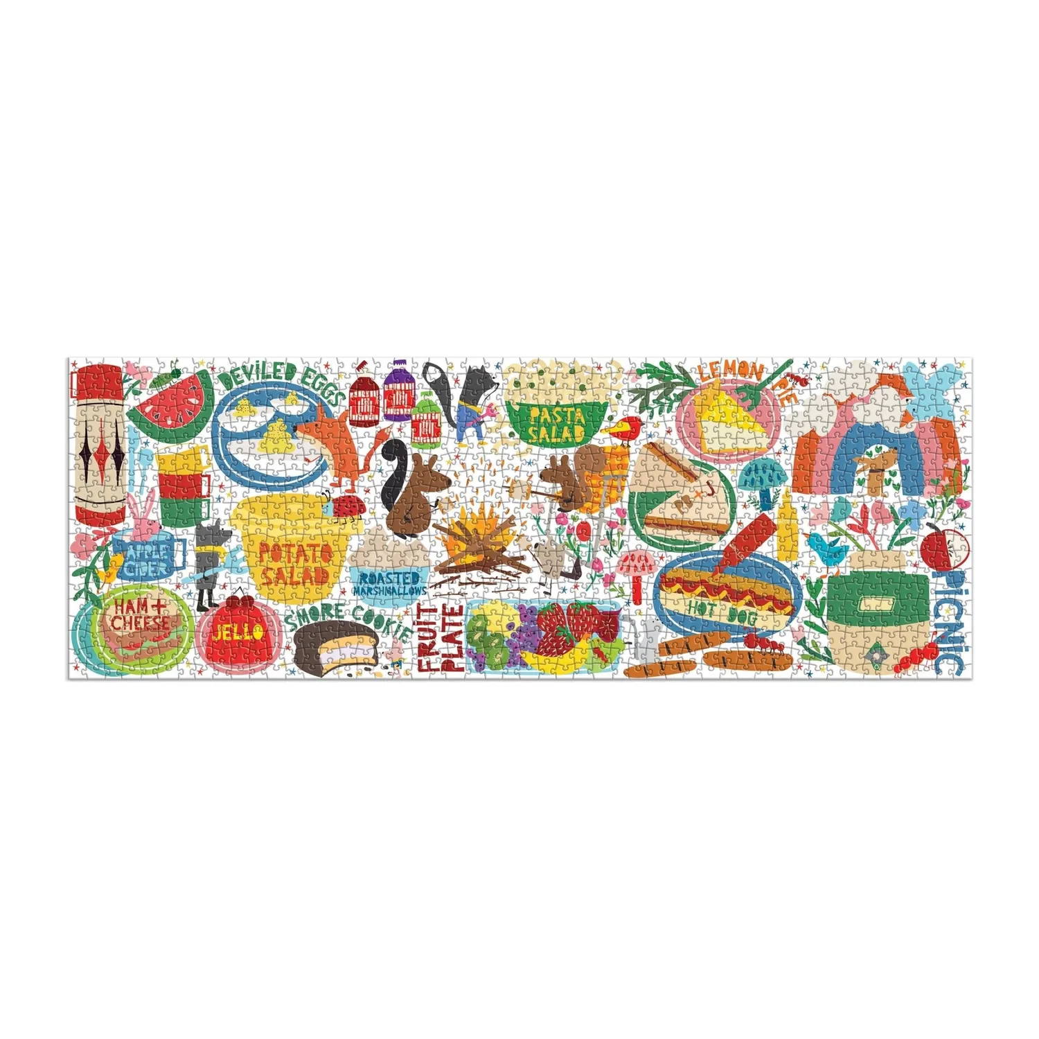 Mudpuppy Picnic Party puzzle 1000 piese panoramic