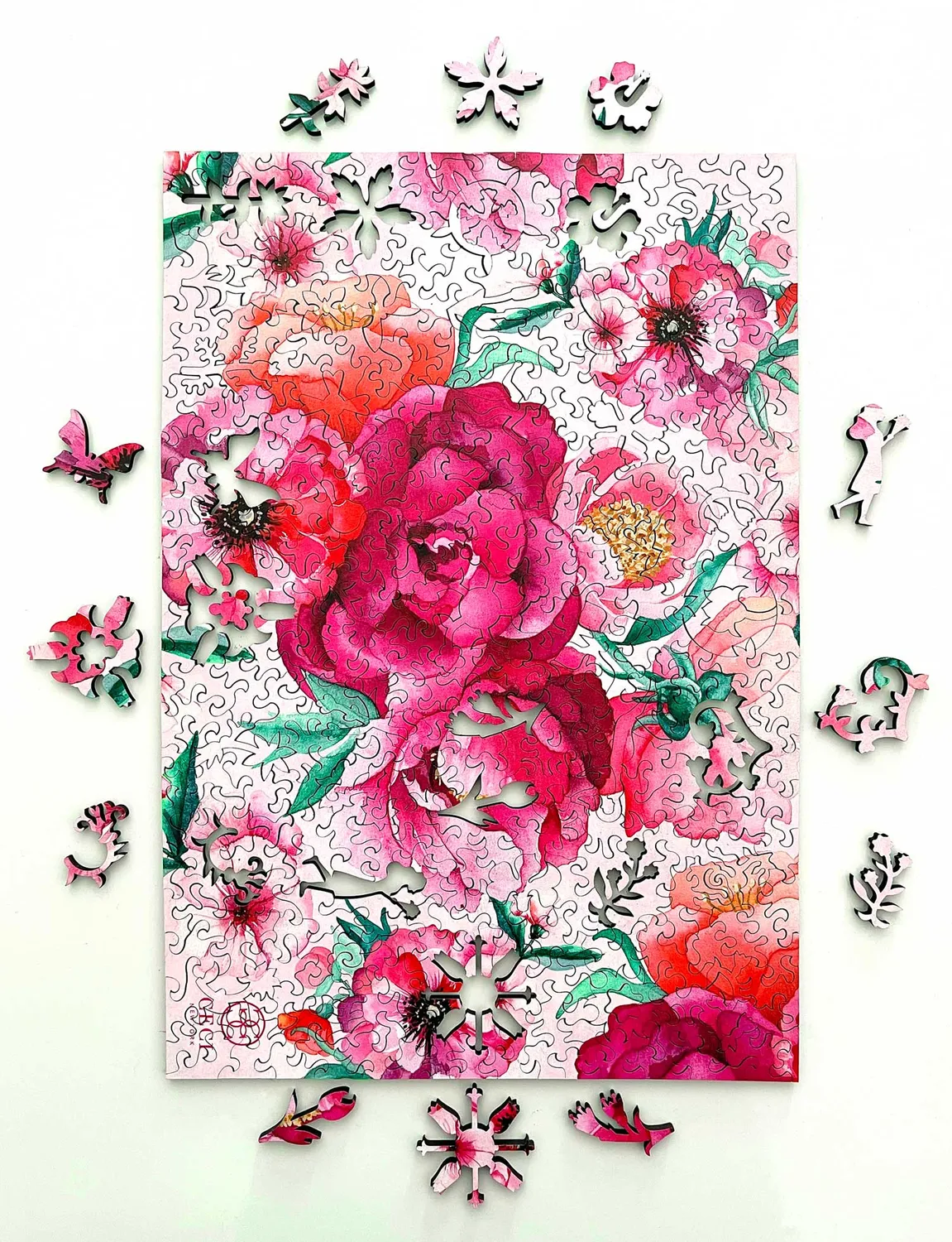 Mosaic Puzzles The Sara Bouquet by Ceci puzzle lemn 500 piese buchet