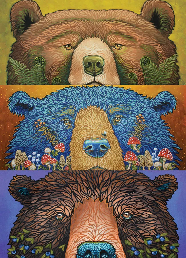 Cobble Hill Bear Eyes Harvest puzzle 500 piese ursi