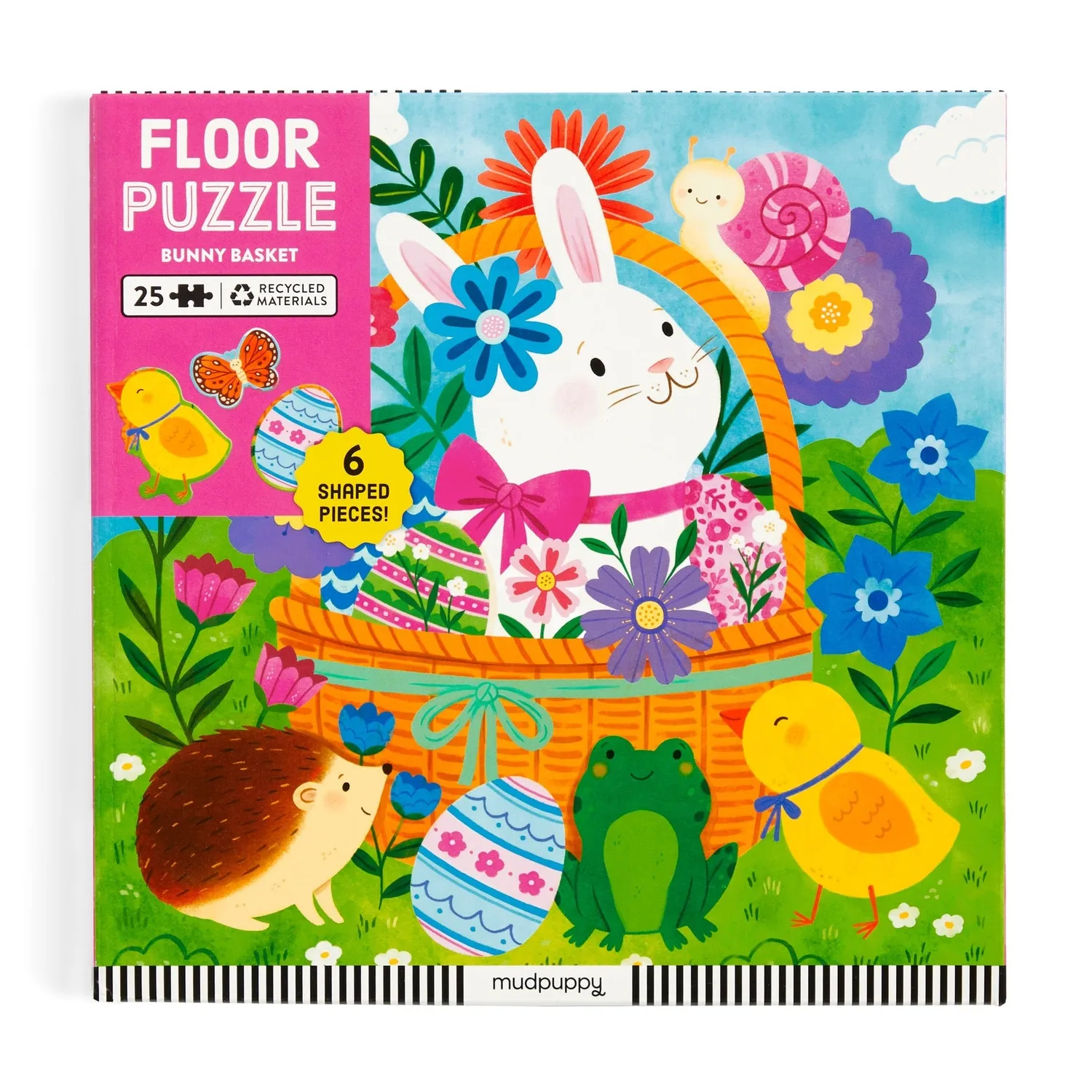 Mudpuppy Bunny Basket puzzle podea 25 piese iepurași