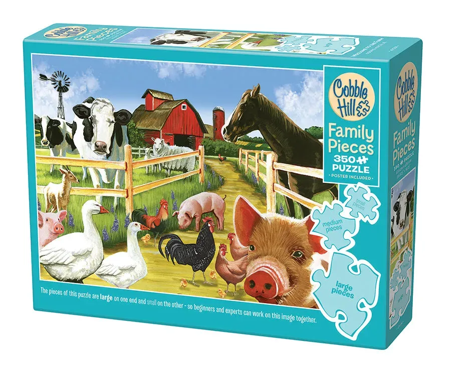 Cobble Hill Welcome to the Farm puzzle 350 piese familie