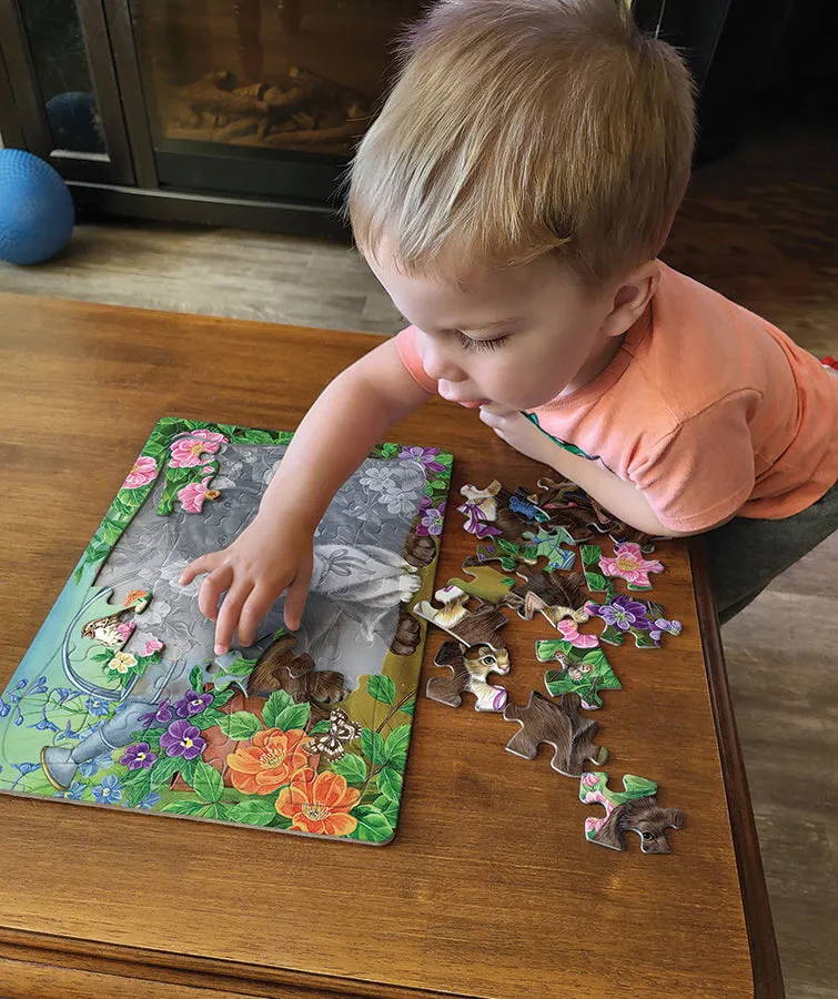 Cobble Hill Calico Chocolate puzzle tavă 35 piese
