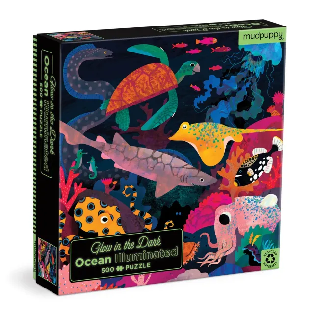 Mudpuppy Ocean Illuminated puzzle 500 piese fosforescent