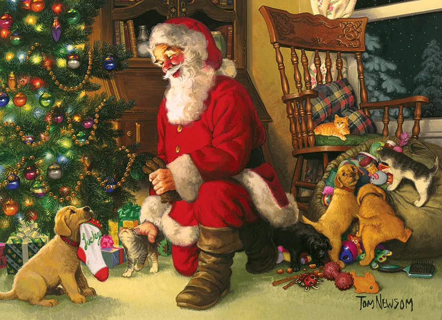 Cobble Hill Santa's Lucky Stocking puzzle familie 350 piese