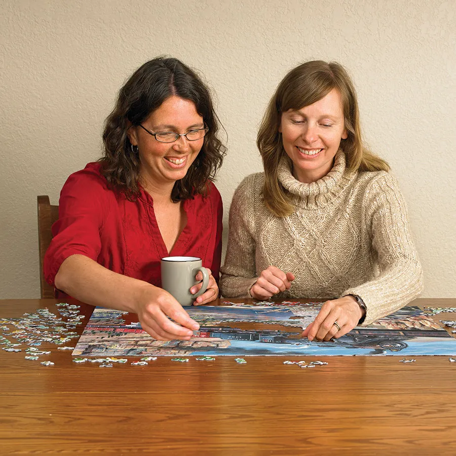 Cobble Hill Stone Steel and Steam puzzle 1000 piese tren