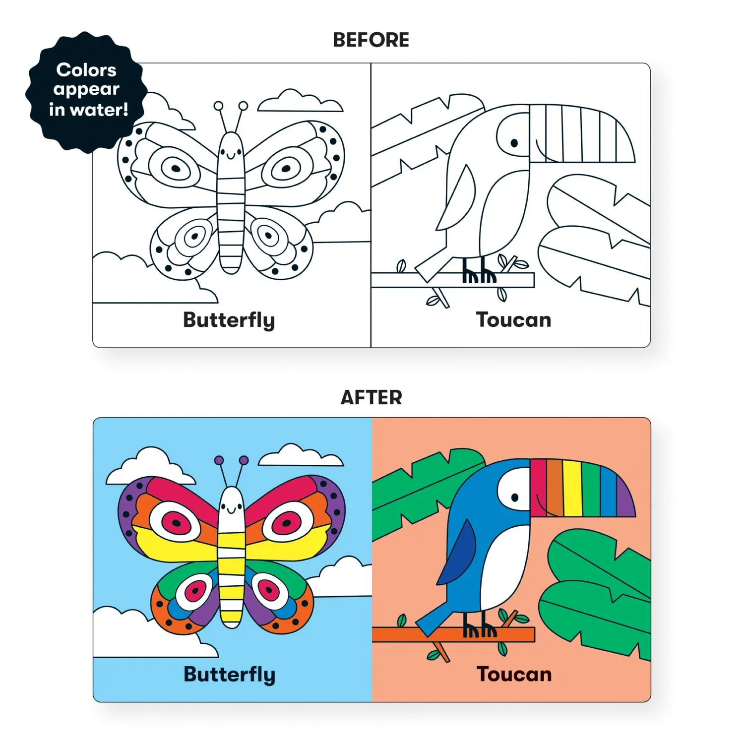 Mudpuppy Color Magic Wild Rainbow carte de baie