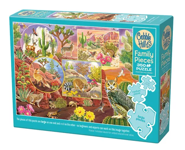 Cobble Hill Desert Magic puzzle 350 piese familie cu animale