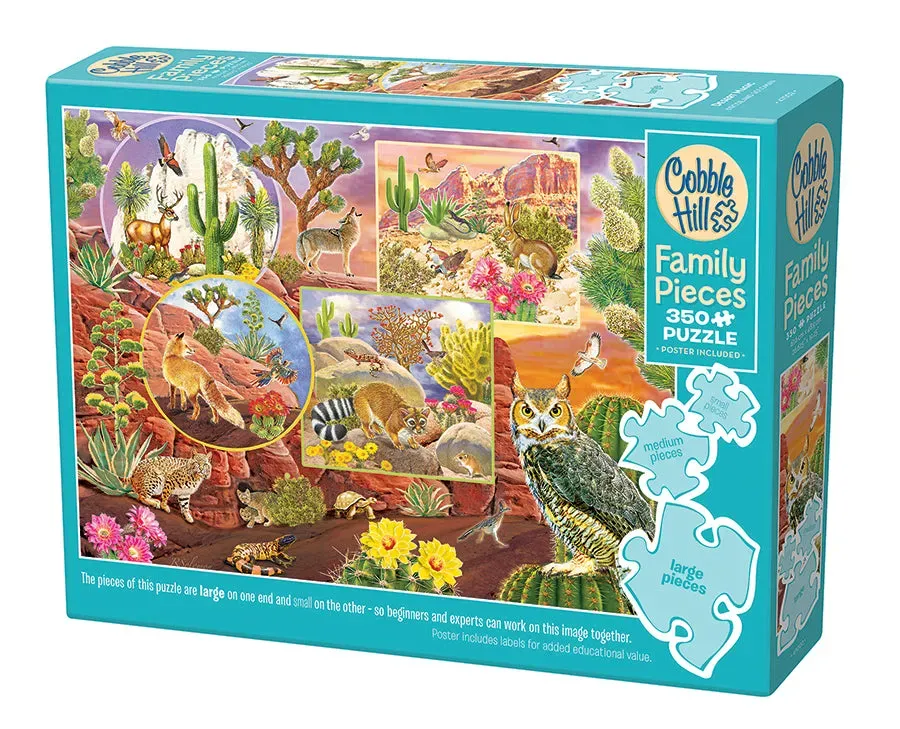 Cobble Hill Desert Magic puzzle 350 piese familie cu animale