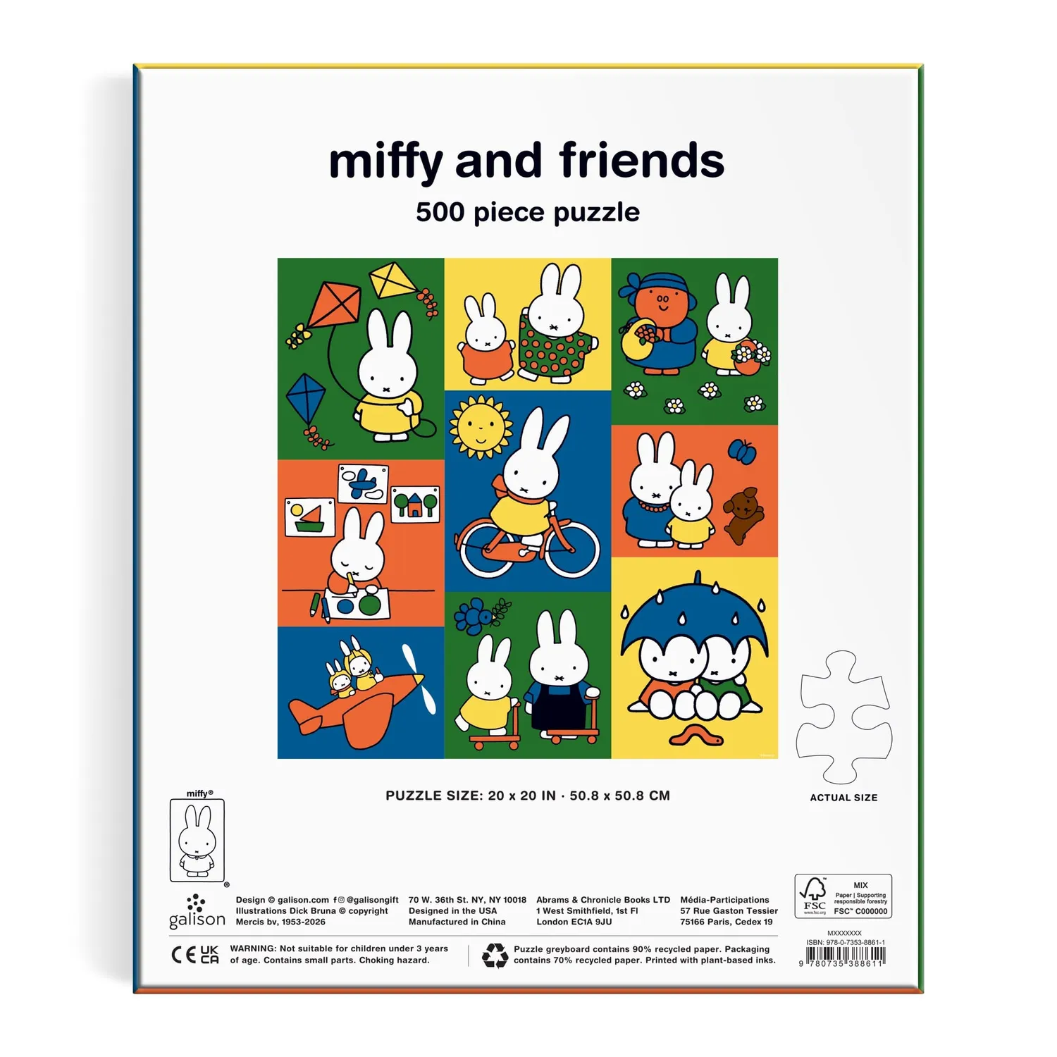 Mudpuppy Miffy and Friends puzzle 500 piese 50x50 cm