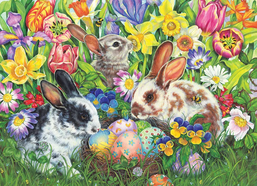 Cobble Hill Easter Bunnies 47009 puzzle 350 piese Paște