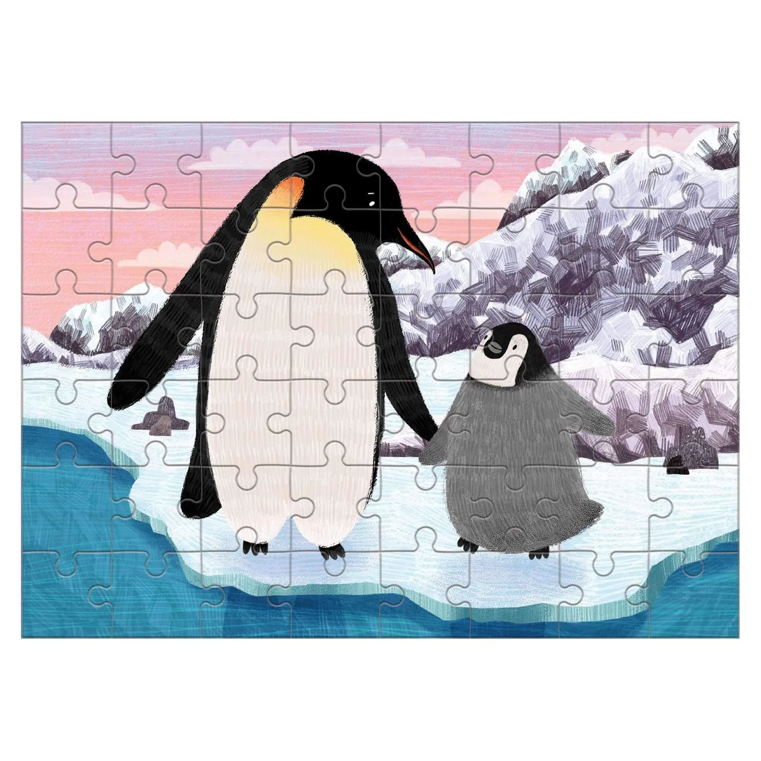 Mudpuppy Emperor Penguin mini puzzle 48 piese