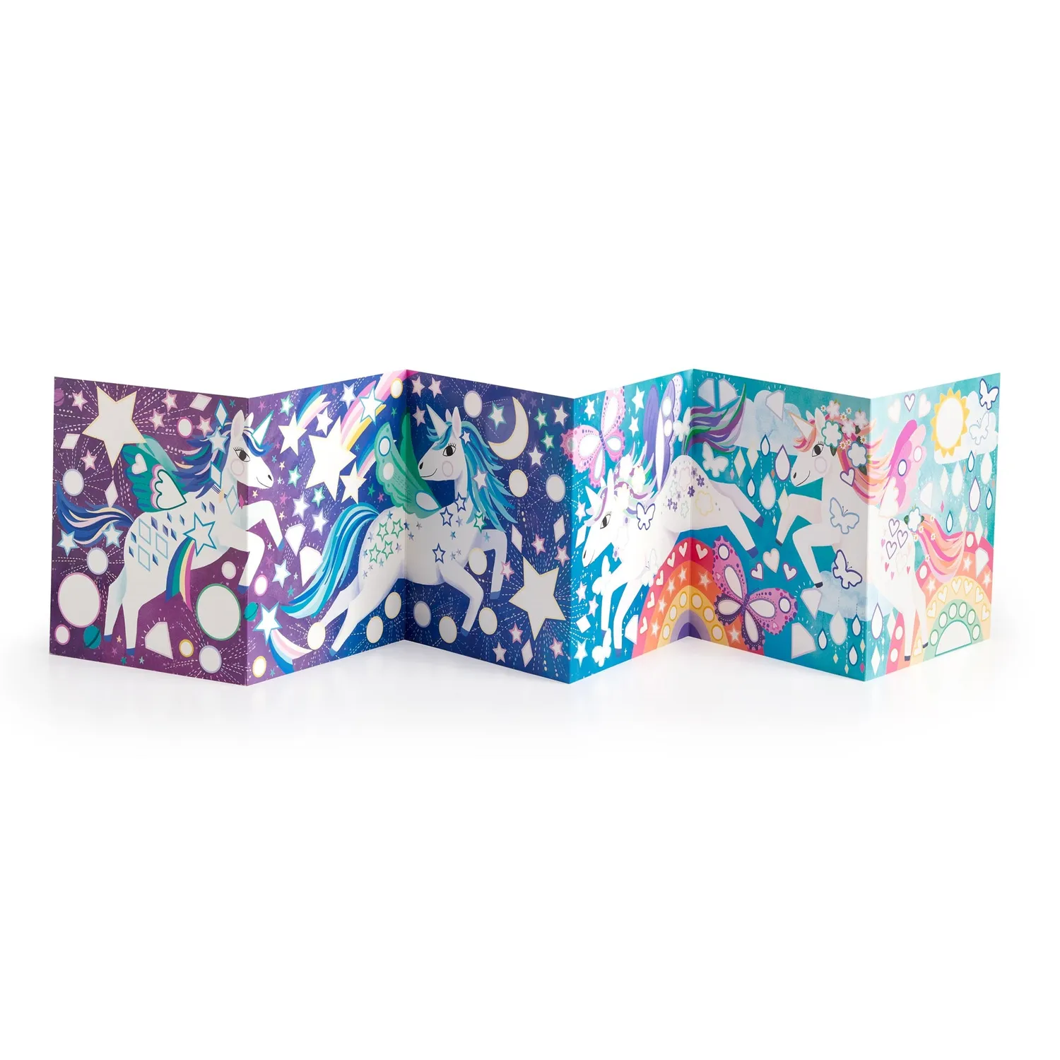 Mudpuppy Unicorn Magic poster cu stickere sclipici