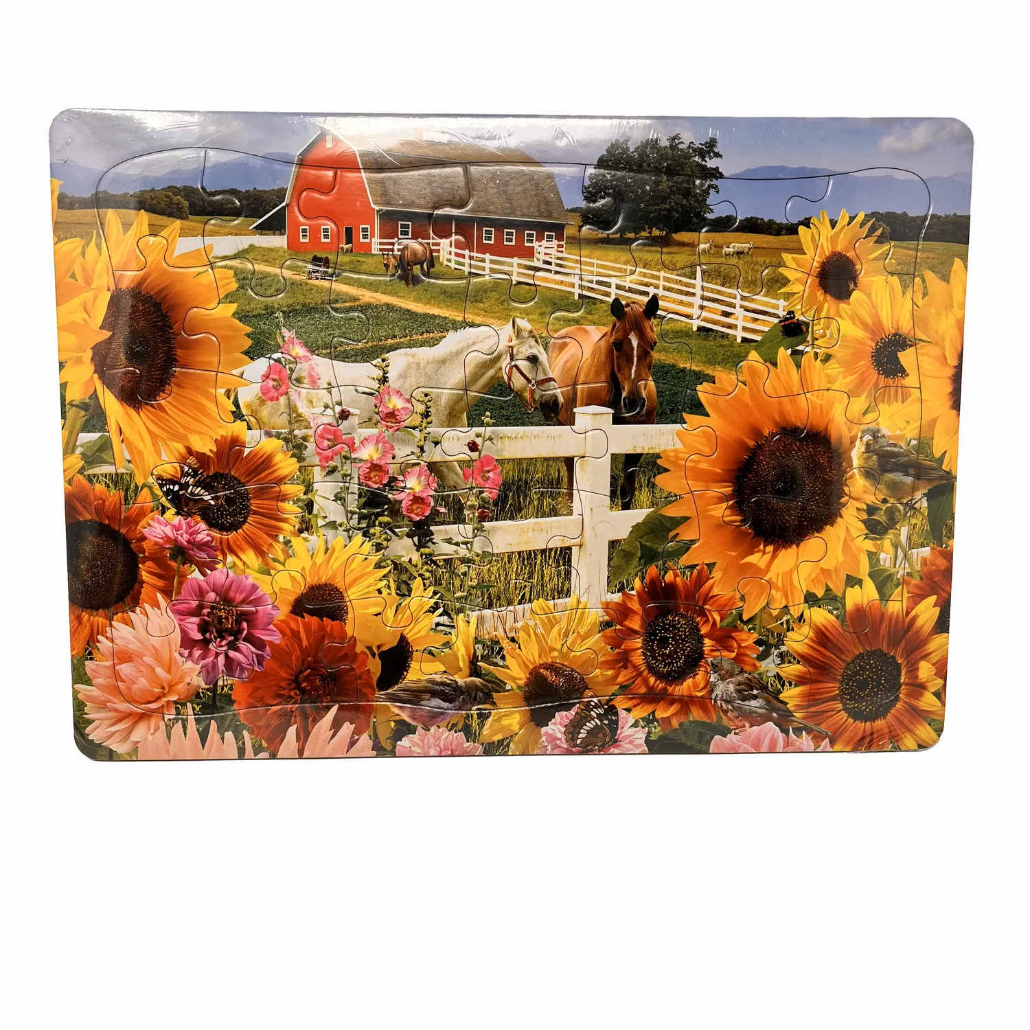 Cobble Hill Sunshine Farm puzzle tavă 35 piese fermă