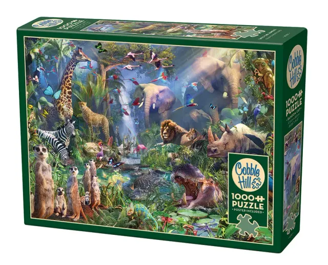 Cobble Hill Into the Jungle puzzle 1000 piese animale