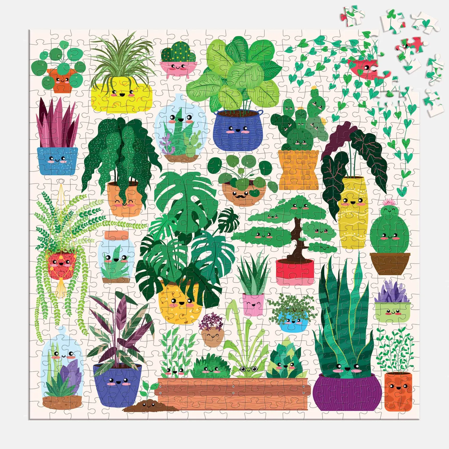 Mudpuppy Happy Plants puzzle 500 piese familie 51x51 cm