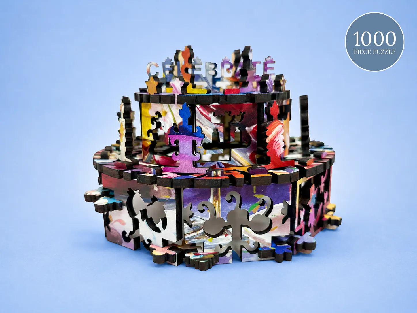 Mosaic Heritage 3D A Slice of Celebration puzzle lemn 1000 piese tort