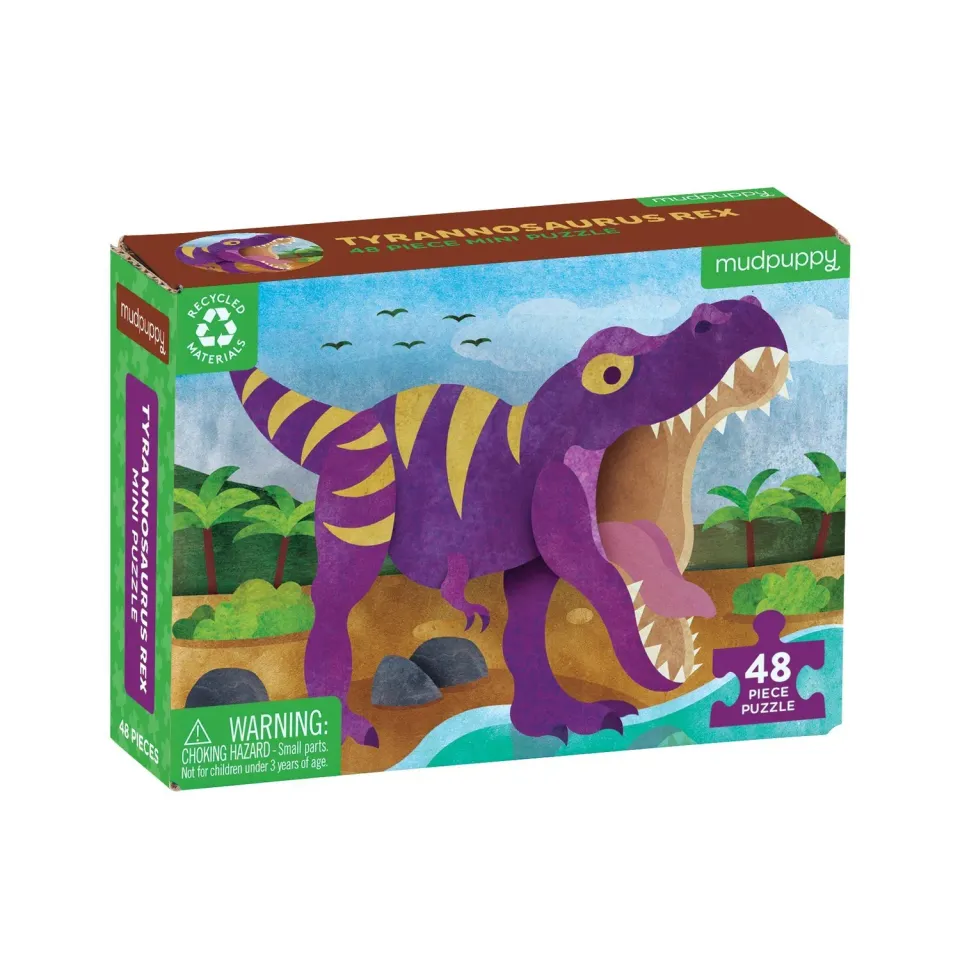 Mudpuppy Tyrannosaurus Rex mini puzzle 48 piese dinozaur