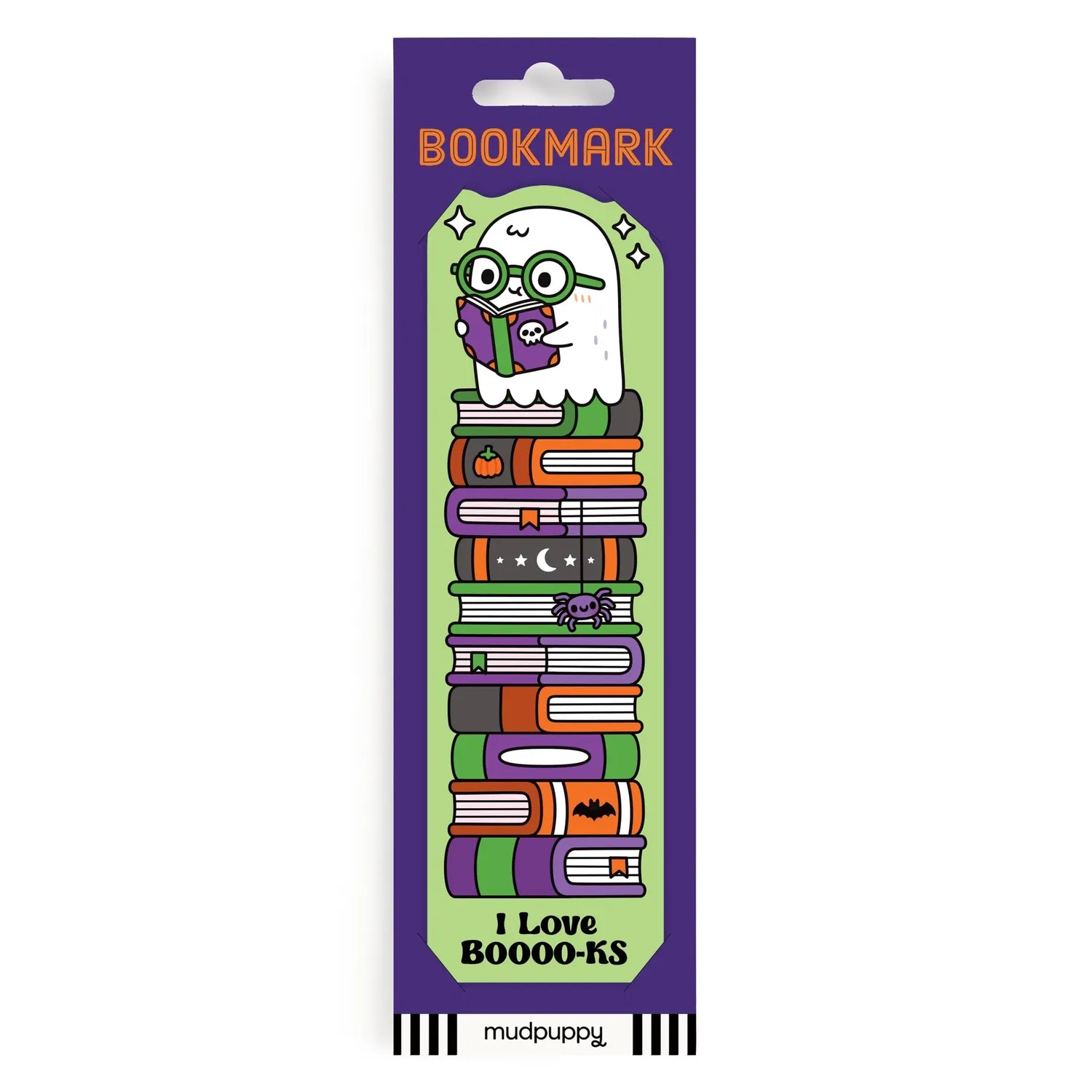 Mudpuppy I Love Boooo-ks semn carte Halloween fantomă