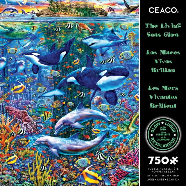 Ceaco The Living Seas Glow puzzle fosforescent 750 piese