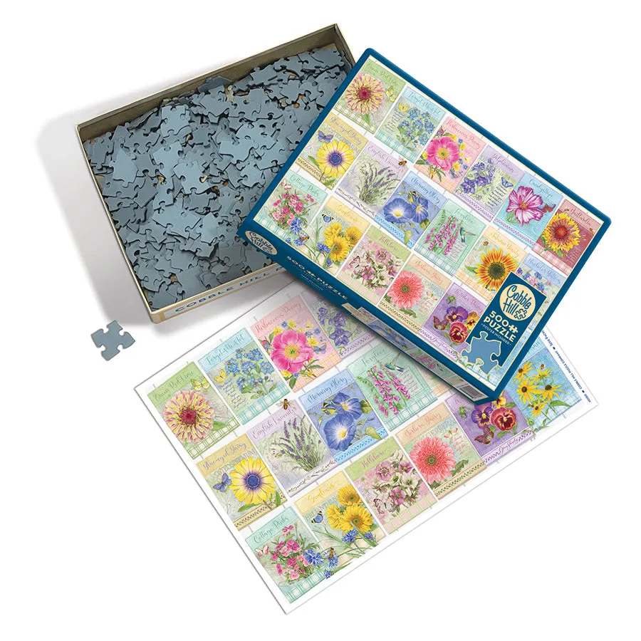 Cobble Hill Seed Packets puzzle 500 piese flori
