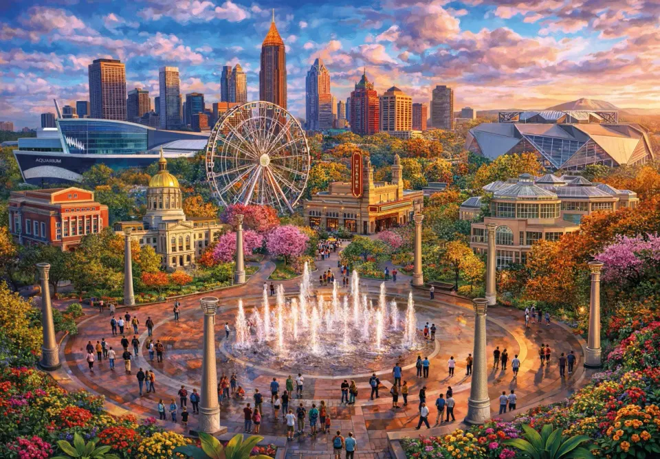 Mosaic Puzzles Pathways of Atlanta puzzle 250 piese oraș
