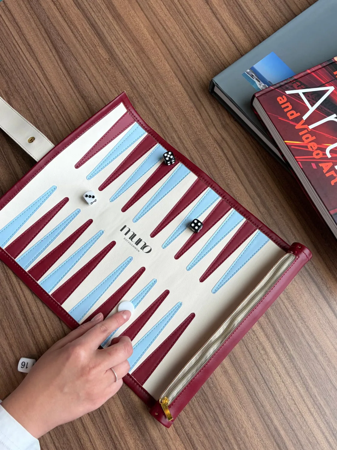 Muno Puzzle set backgammon joc de table pliabil