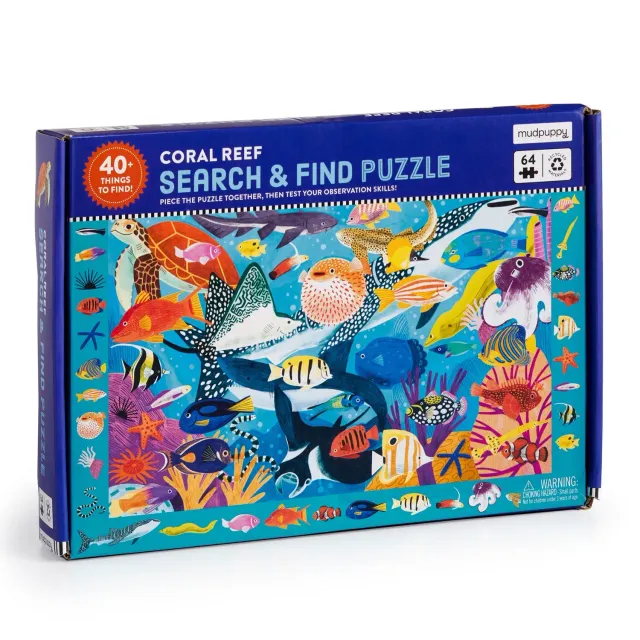 Mudpuppy Coral Reef puzzle cauta si gaseste 64 piese recif