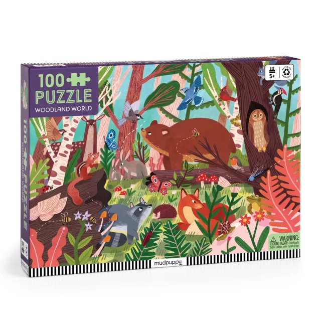 Mudpuppy Woodland World puzzle 100 piese animale