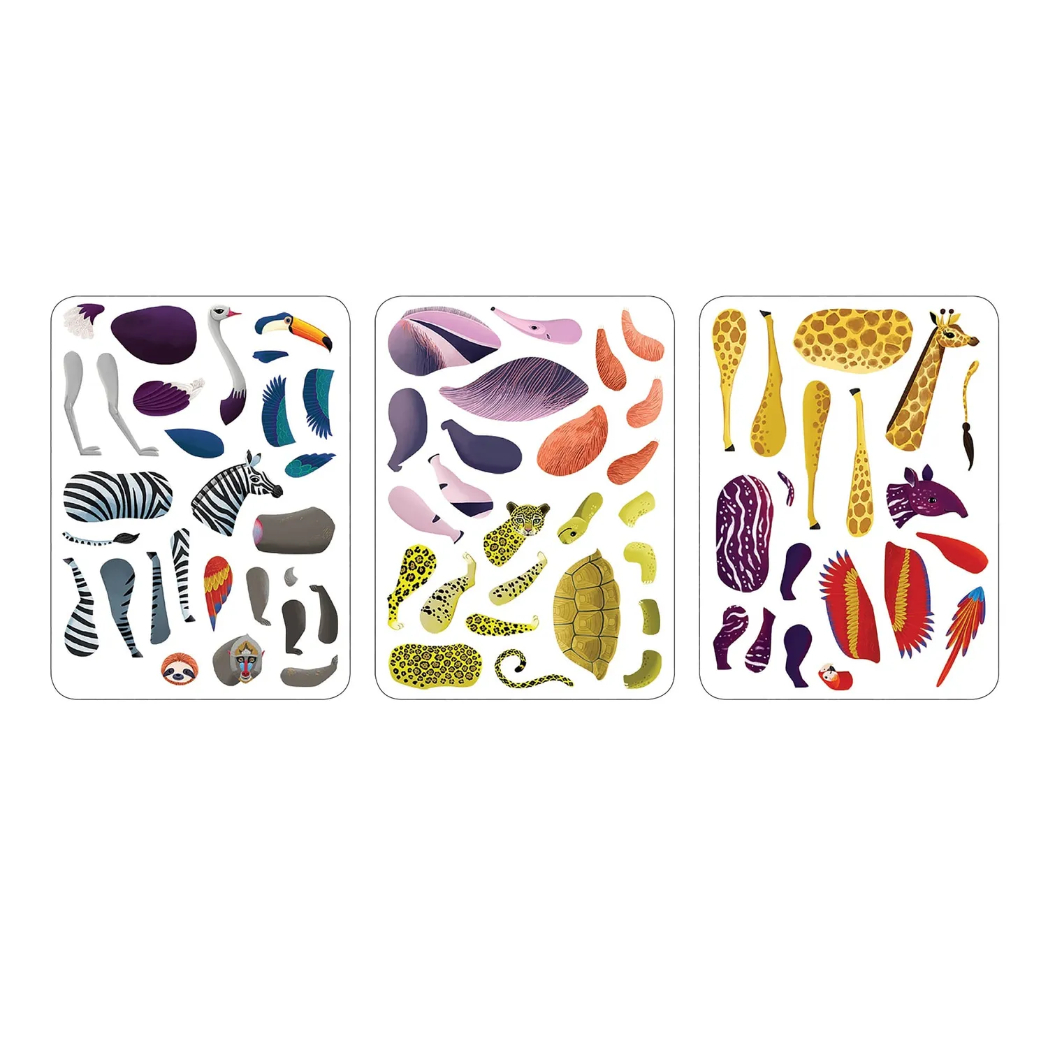 Mudpuppy Wild Mix-Up joc magnetic animale cutie metal