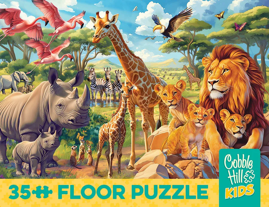 Cobble Hill African Plains puzzle podea 35 piese copii