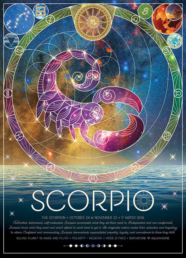 Cobble Hill Scorpio puzzle 500 piese zodiac apa