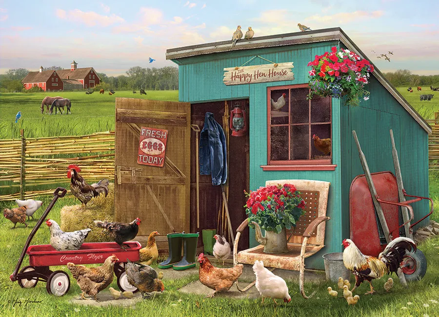 Cobble Hill The Happy Hen House puzzle 1000 piese gaini