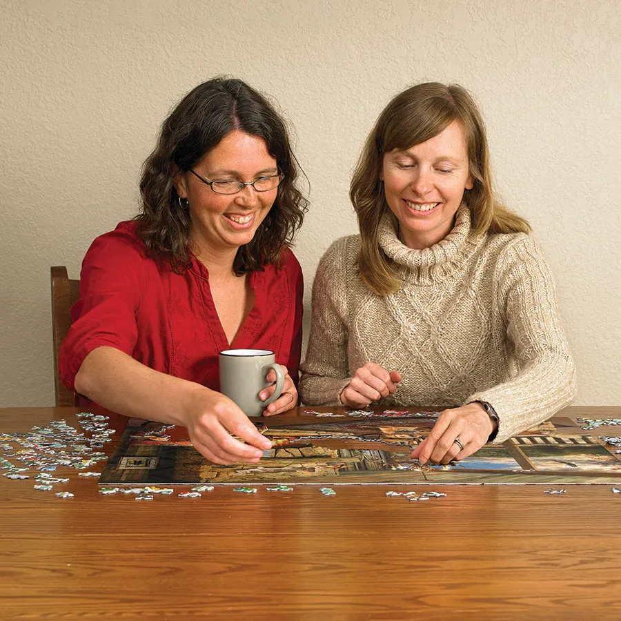 Cobble Hill Lakeside Cabin puzzle 1000 piese cabană