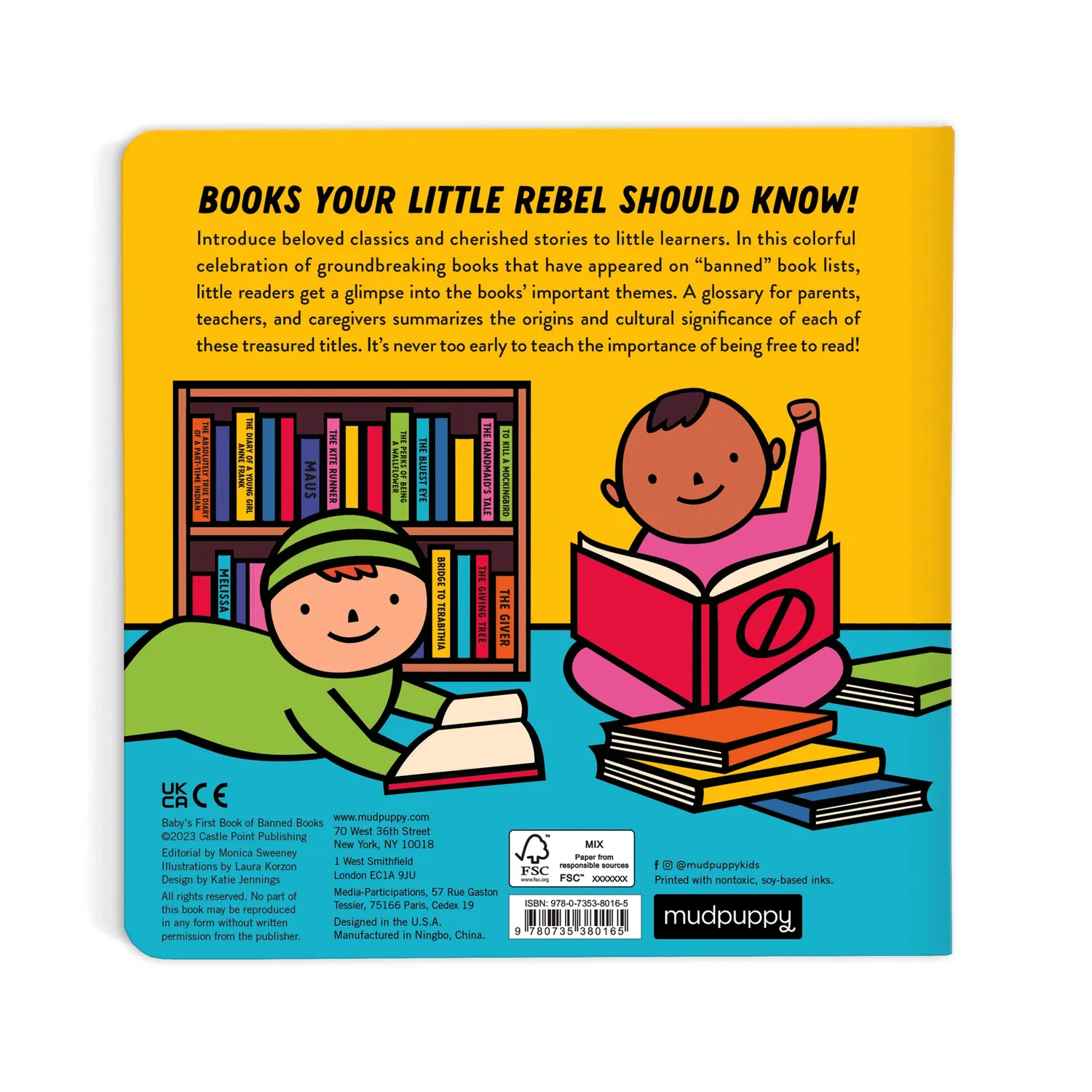 Mudpuppy Baby's First Book of Banned Books carte cartonată