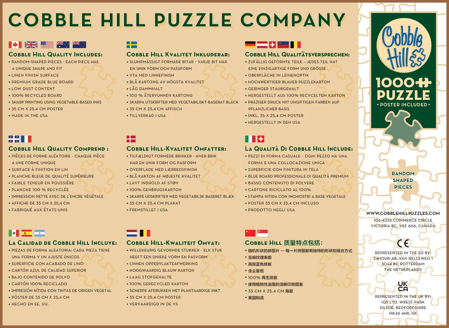 Cobble Hill Abby's Dragon puzzle 1000 piese dragon