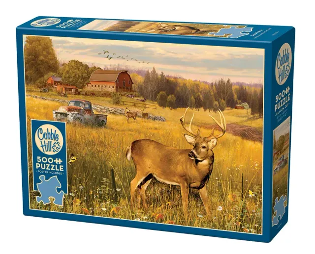 Cobble Hill Deer Field puzzle 500 piese peisaj rural