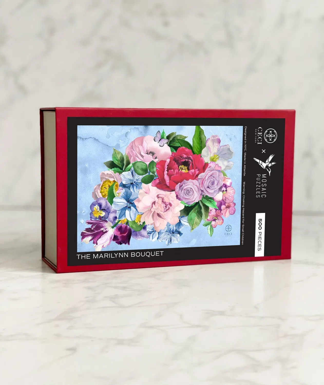 Mosaic Puzzles The Marilynn Bouquet puzzle lemn 500 piese bujori