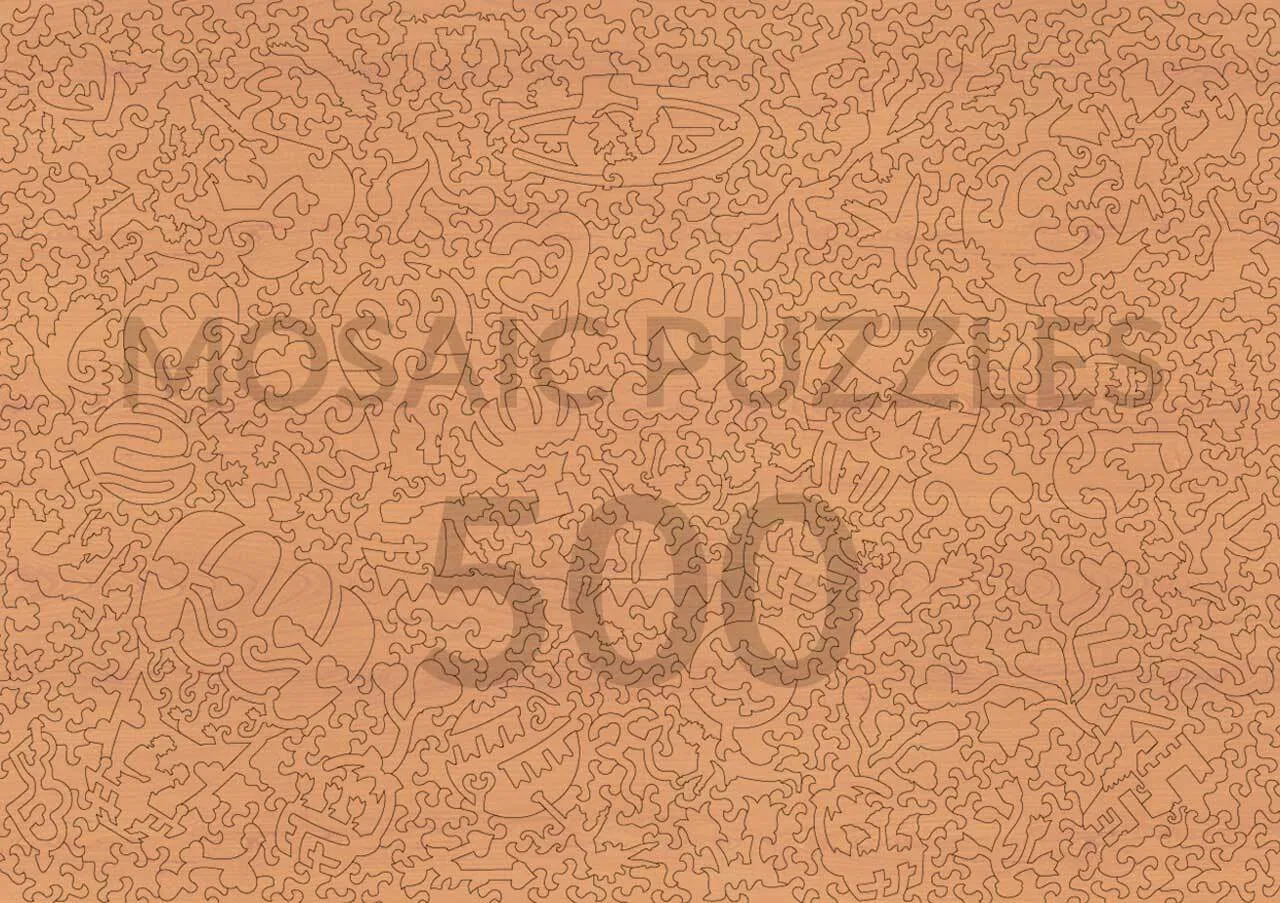 Mosaic Puzzles A Feast for Two puzzle lemn 500 piese romantic