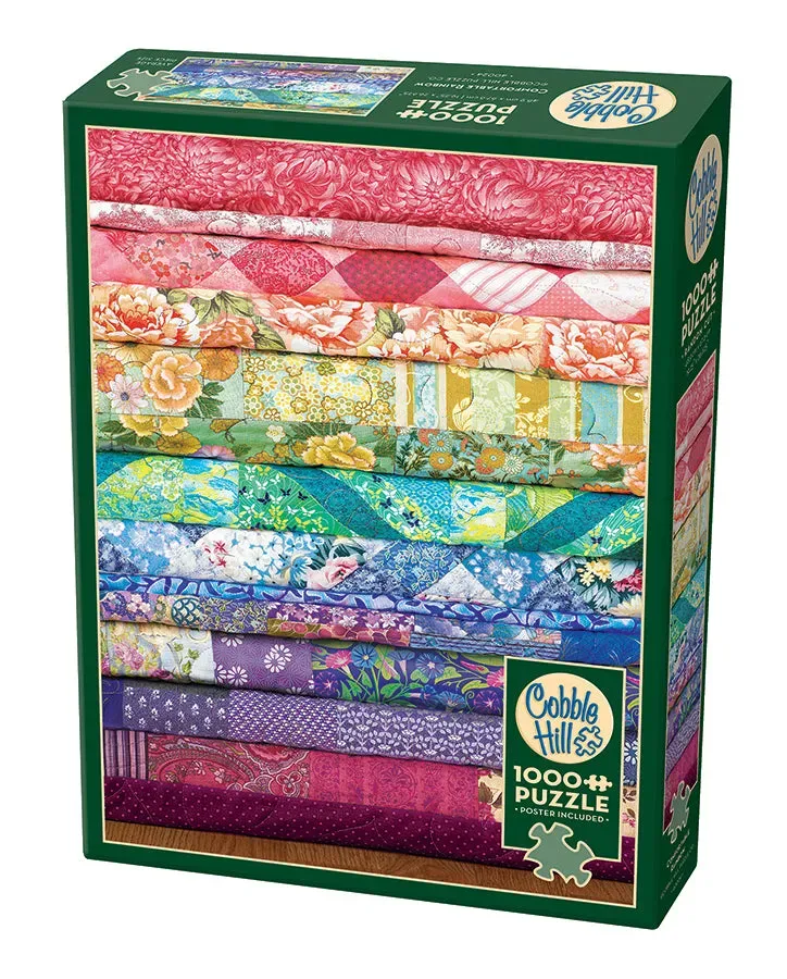 Cobble Hill Comfortable Rainbow puzzle 1000 piese quilt